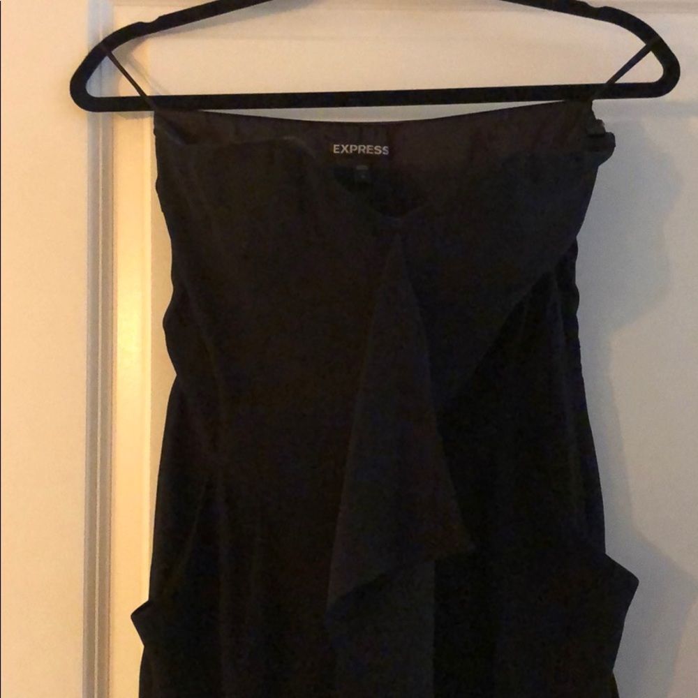 Black Strapless Romper